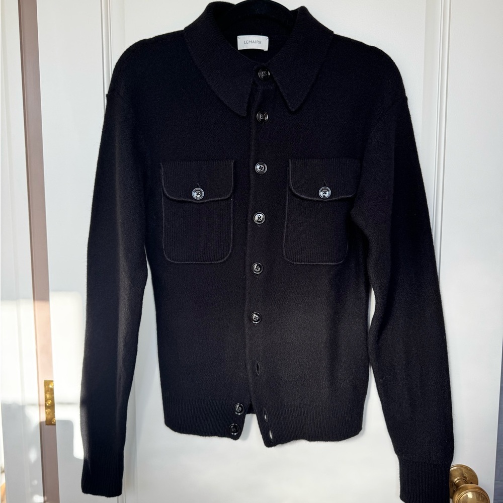 Lemaire Black Cardigan Sweater